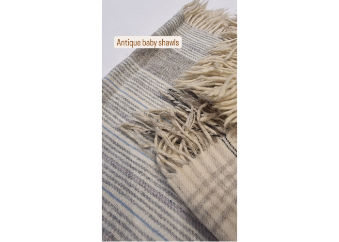 Antique baby shawls . Gender neutral BBS01 Antique baby shawls . Gender neutral BBS01